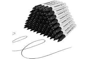 Dabo&Shobo 60 Pack Black Permanent Markers, Fine Point, Assorted Colors, Works on Plastic,Wood,Stone,Metal and Glass for Doodling, Coloring