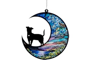 DeerZone Dog Memorial Suncatcher,Pet Sympathy Gifts,Dog Memorial Gifts for Loss of Dog,Personalized Dog Pass Away Gifts with Name Date for Pet Lovers