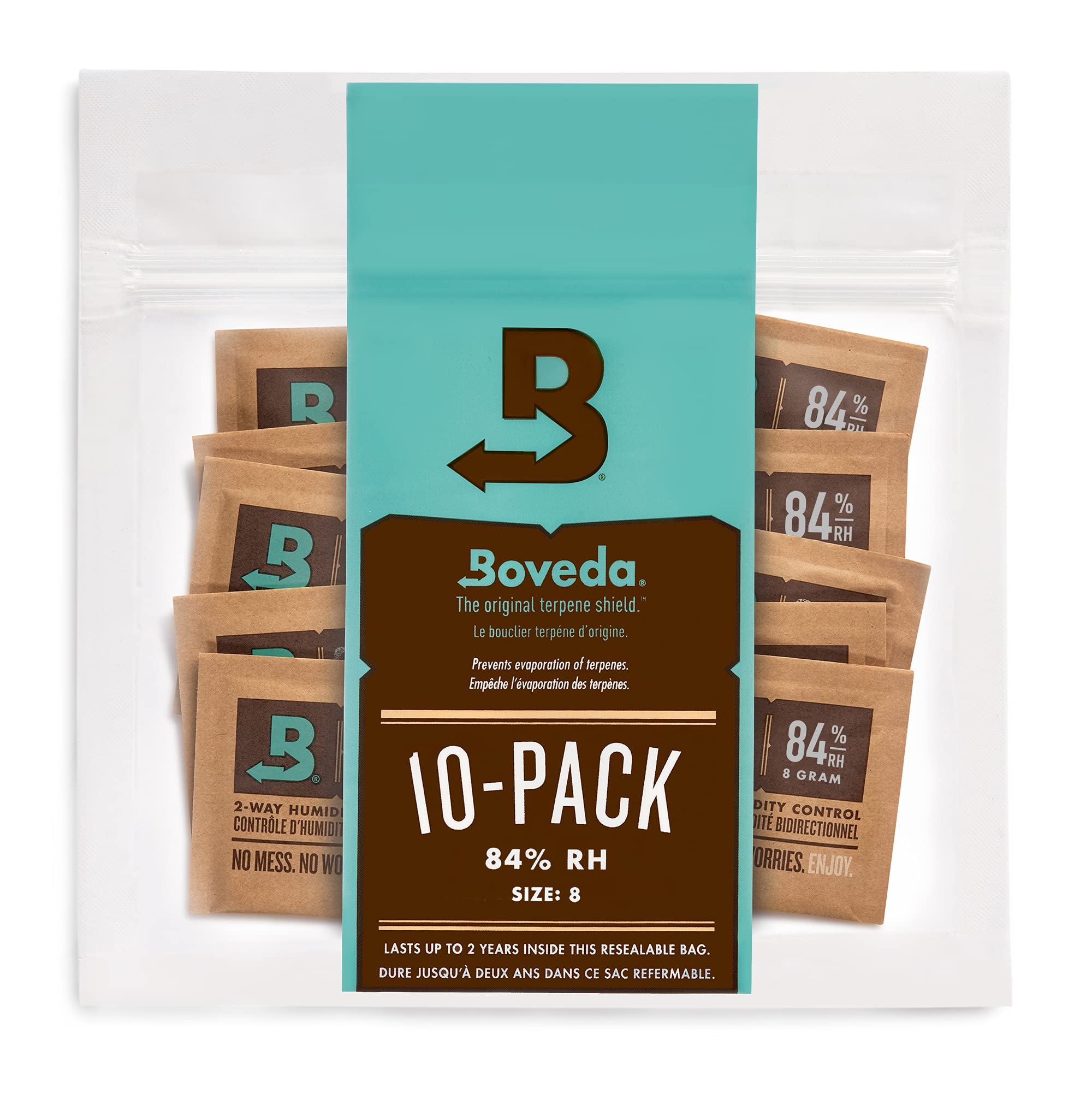Boveda 84% Two-Way Humidity Control Packs for Music Woodwind Reeds โ Size 8 โ 10 Pack โ Protects Reeds from Drying, Cracking, or Warping โ Humidifier Packs โ Hydration Packets in Resealable Bag โ image 1