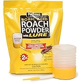 Harris Boric Acid Roach and Silverfish Killer Powder w/Lure, Powder Duster Included in The Bag (32oz)