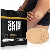 Skin Grip Adhesive Patches Compatible with Dexcom G7 &amp; Stelo CGM Sensors | Waterproof &amp; Sweatproof Cover for Continuous Glucose Monitor Sensor, Strong Hold, 15+ Days of Grip, 20 Pack, Tan