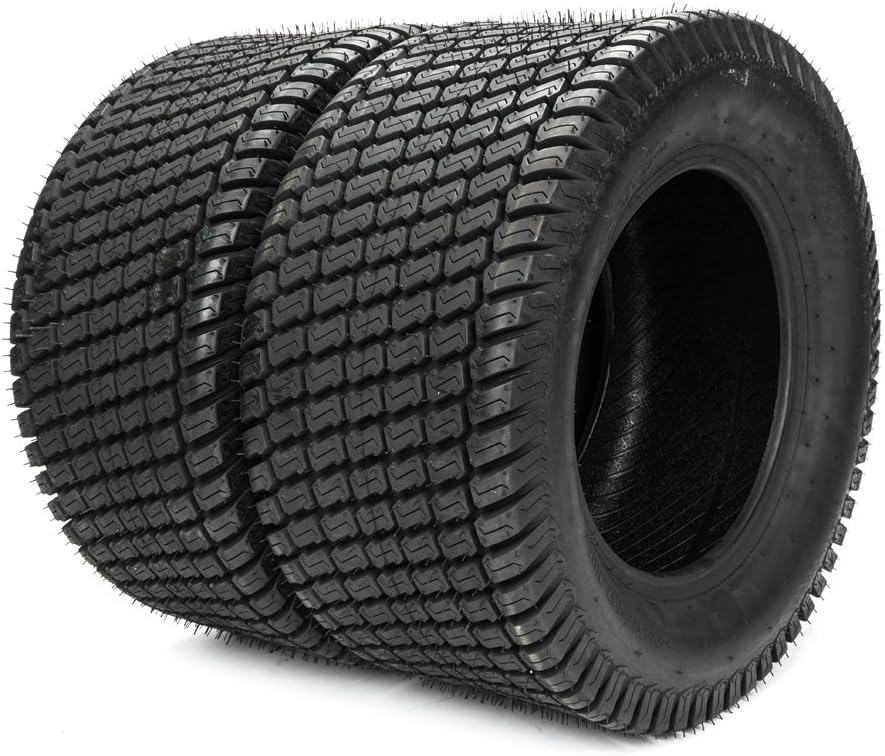 TRIBLE SIX 2PCS Tubeless 24x12-12 Turf Tires 8-Ply for Lawn & Garden Mower 24-12-12 Z-160 LRD Turf Bias For Garden Lawn Mower Tractor Golf Cart Tires