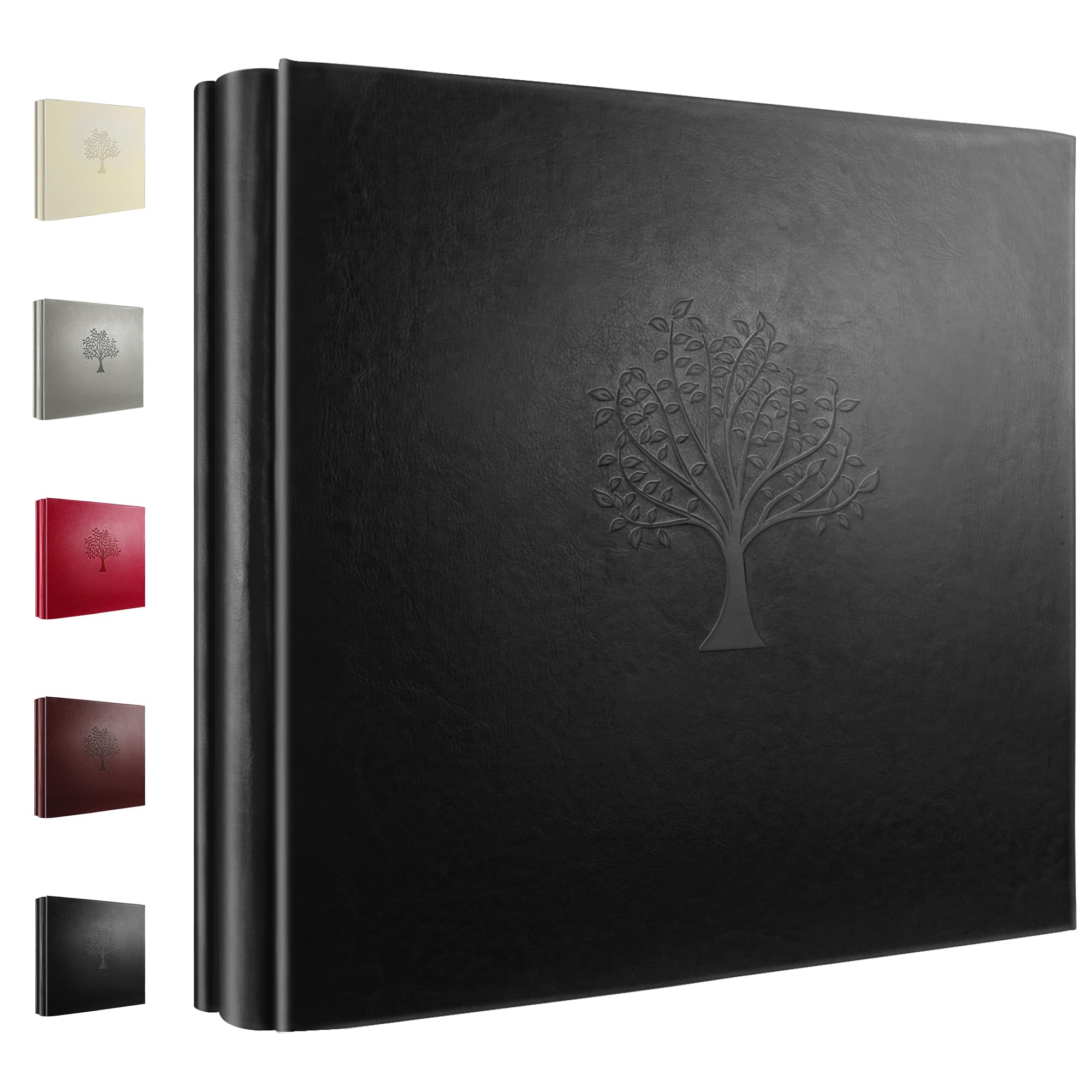 Rdylymx Photo Album 6 x 4 600 Pockets Photos, Black Leather Cover, Extra Large Capacity Family Wedding Baby Anniversary Valentines Picture Albums Holds 600 Portrait and Landscape Photos