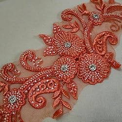 3D Beaded Lace Applique Light Luxury Clothing