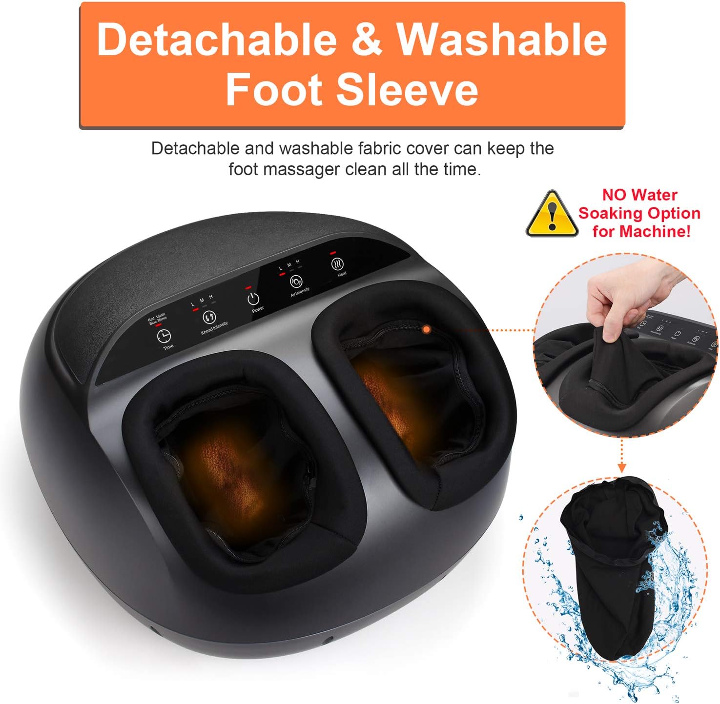 RENPHO Foot Massager Machine with Heat and Remote, Shiatsu Deep Kneading, Multi-Level Settings, Delivers Relief for Tired Muscles and Plantar Fasciitis, Fits feet up to Men Size 12: Health & Personal Care