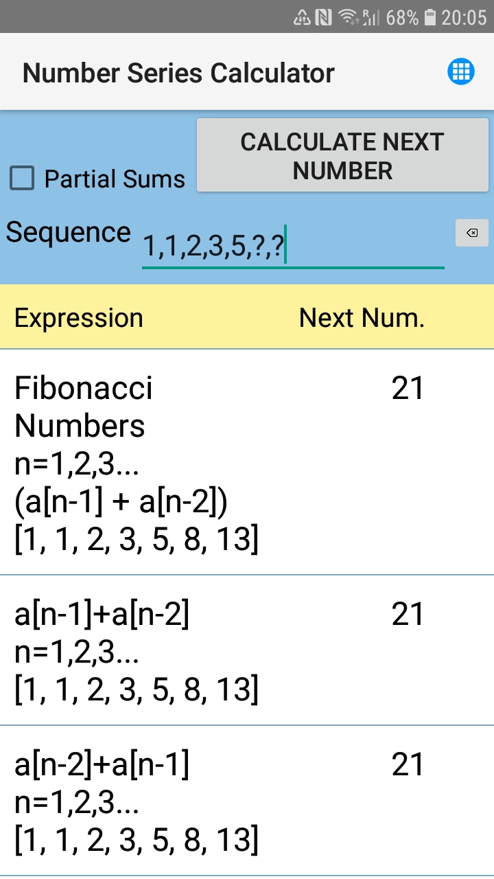 Amazon Com Number Series Calculator Appstore For Android
