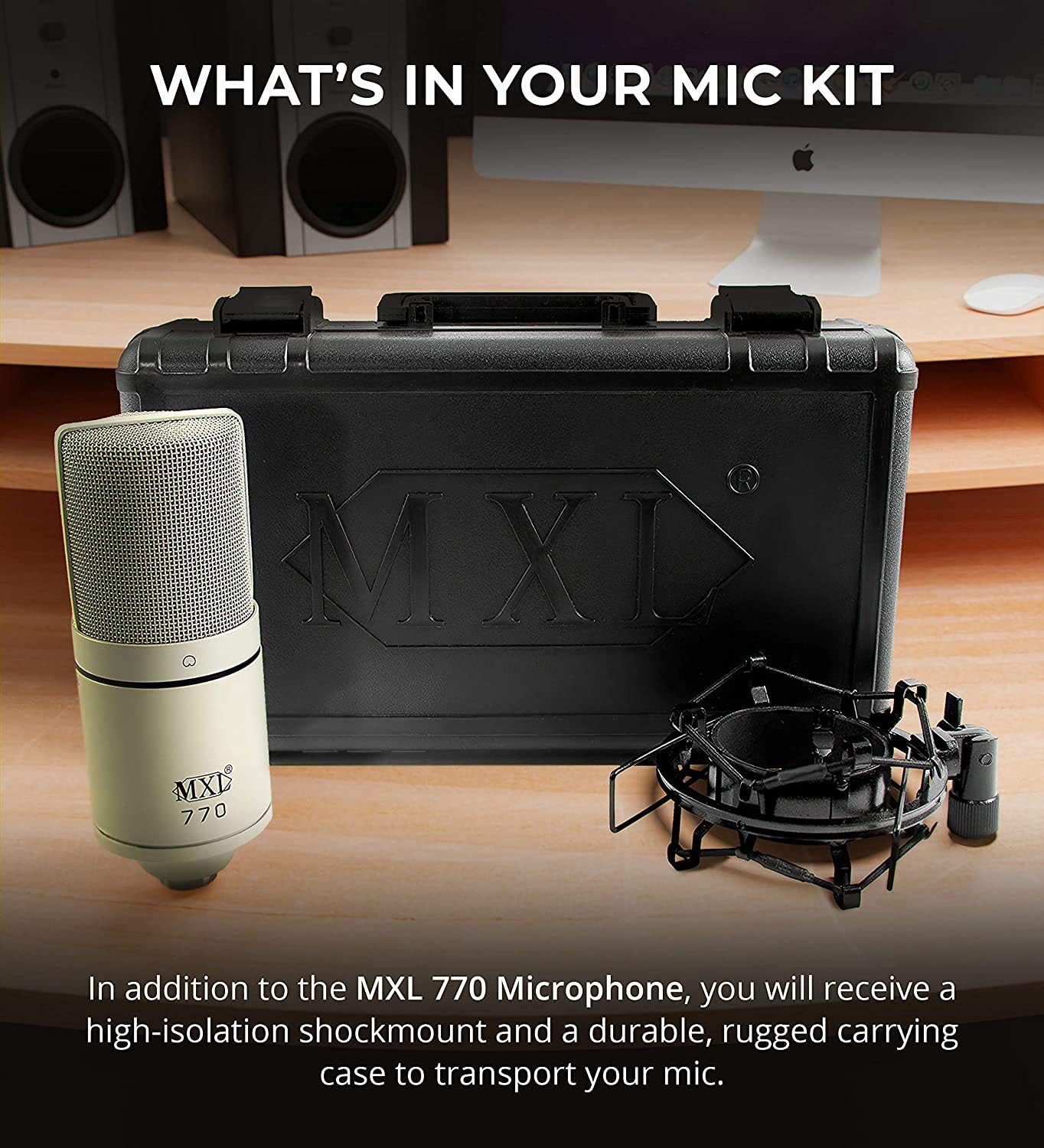MXL Condenser Microphone, XLR, Vintage White (770VINTAGEWHITE): Musical Instruments