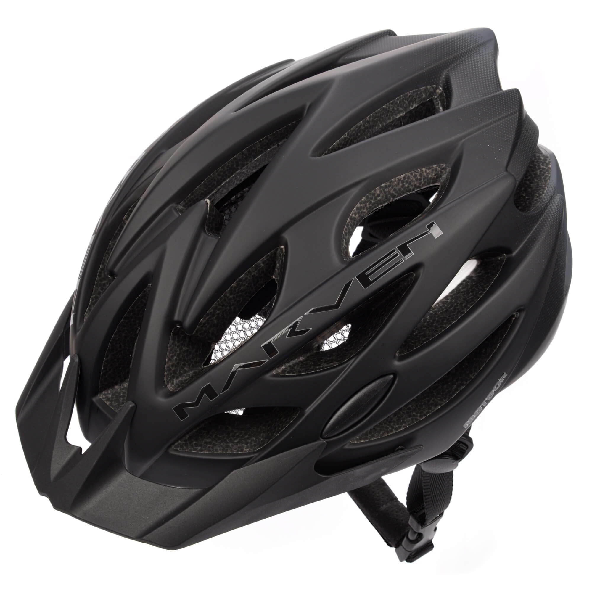 Meteor - MARVEN Cycle Helmet – Lightweight Adjustable Helmet for Men, Women, Kids – MTB, Bike, Scooter, Skateboard & Hoverboard – Breathable with Detachable Visor - Size S - Black/Grey