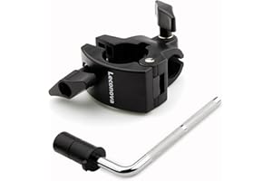 Leconova Electronic Drum 4-Way Clamp + L-Bracket Kit - 38mm to 22mm Adapter for Roland/Yamaha/Alesis and More Drum Racks
