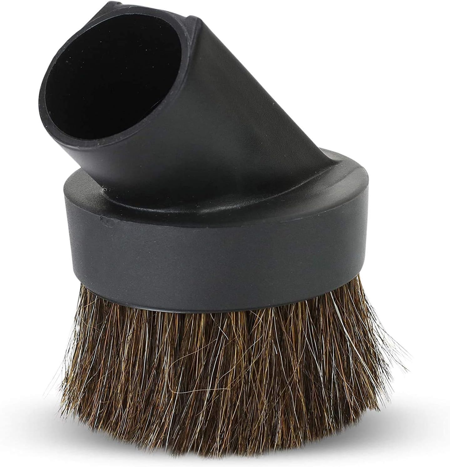 ALL PARTS ETC. Horse Hair Vacuum Attachment 1.25" Round Dust Brush, 1-1/4 Vacuum Dusting Brush, Duster Sweeper Hair Bristle Brush Compatible with Shop Vac, Oreck, Hoover and other Central Vacs: Home Improvement