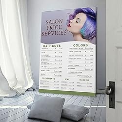 JBBGO Beauty Salon Price List Poster Hair Salon