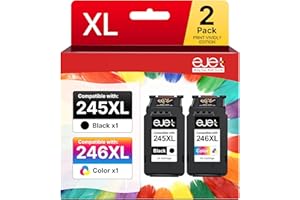 ejet 245XL 246XL Ink Cartridges Combo Pack Replacement for Canon Ink 245 246 PG245XL CL246XL Compatible for Pixma MX490 MX492
