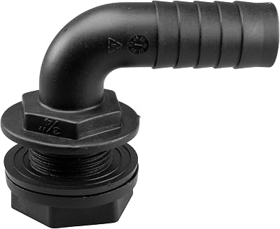 Cost Wise Water Butt Elbow 3/4 BSP to 3/4 Barb with Nut & Washer