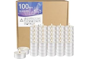 CLTNIKET Votive Tealight Mini Unscented Candles,in Bulk,Long Lasting&Dripless Paraffin Tea Candles for Weddings, Christmas,Emergency,Home Decorative,Shabbat,100 Packs