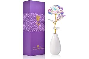 Tmacker Gifts for Mom Grandma Women Wife Girlfriend Sister, Mom Gifts on Birthday Christmas Anniversary Valentines Mother's Day Wedding, Artificial Rose Flowers w/Vase for Her