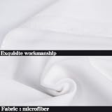 NTBAY 4 Pack Microfiber Pillowcases 50x75 cm White, Soft & Cozy view 2