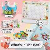 PUTSKA Potty Training Reward Chart with 35 Stickers Zoo Animal Theme view 2