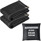 VEVOR Fire Blankets, 2 Pack Welding Blankets, 8' x 10' Fire Suppression Blanket, 1022°F Flame Retardant Blanket, Black Fire Emergency Blankets, Fiberglass Fire Retardant Blanket with 12 Brass Grommets