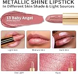 Oulac Metallic Shine Glitter Lipstick Pink 4.3 g Vegan Cruelty-Free view 5