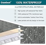 Granbest Waterproof 2 Seater Sofa Cover Non-Slip Grey view 3