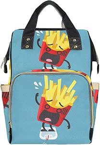 Papas fritas frescas Comida de dibujos animados Moda Bolso de pañales