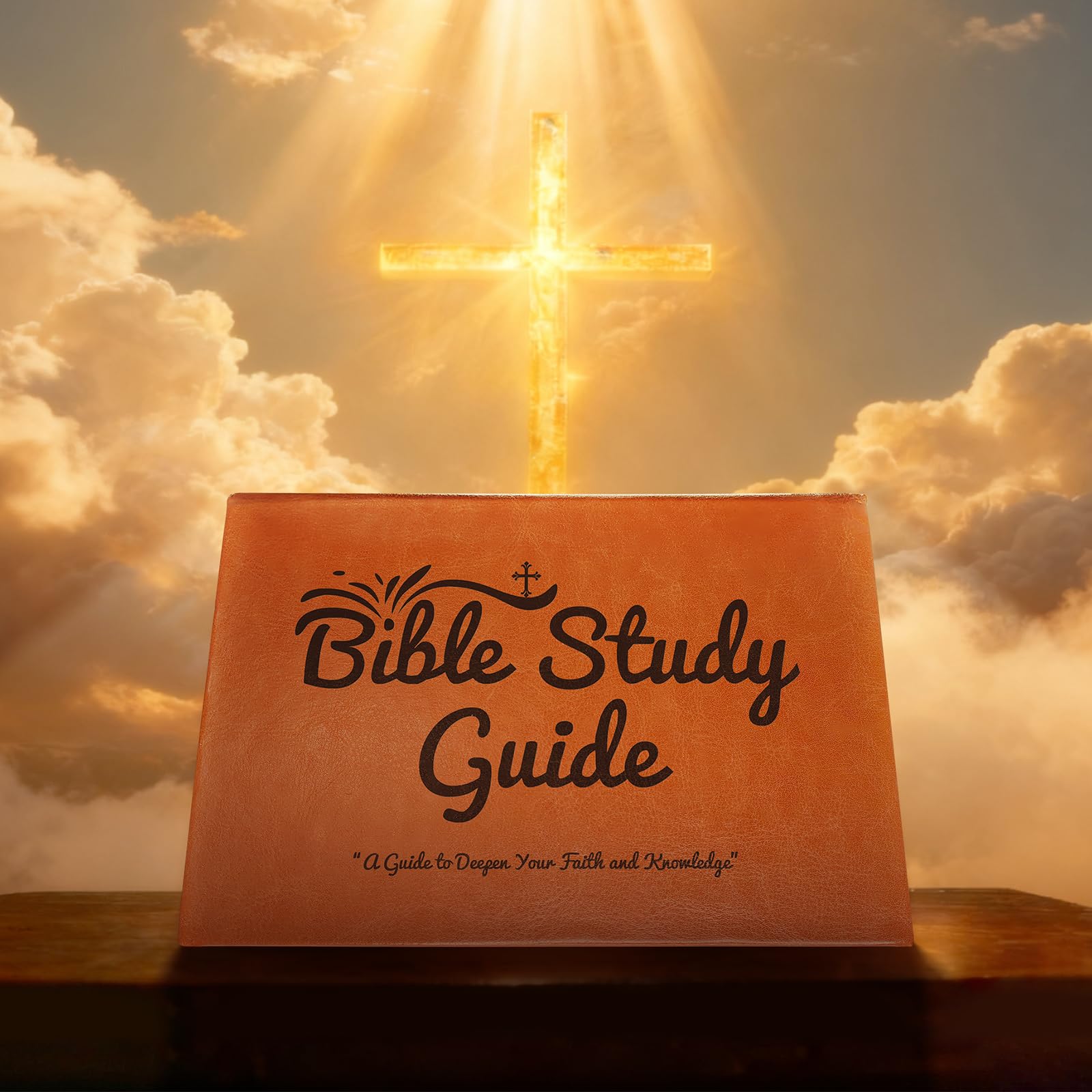66 Page Bible Study Guide, Christian Notebook for Scripture Study with Guided Prompts, Bible Study Supplies & Bible Study Journal, Daily Devotionals, Enhanced Large Print(Supporting Elderly Readers) (Brown)