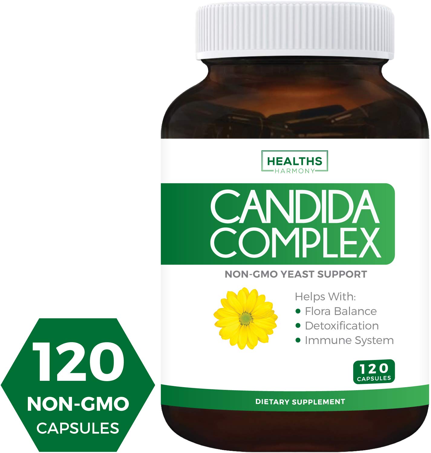 Candida Complex (NonGMO) 120 Capsules Extra Strength Powerful