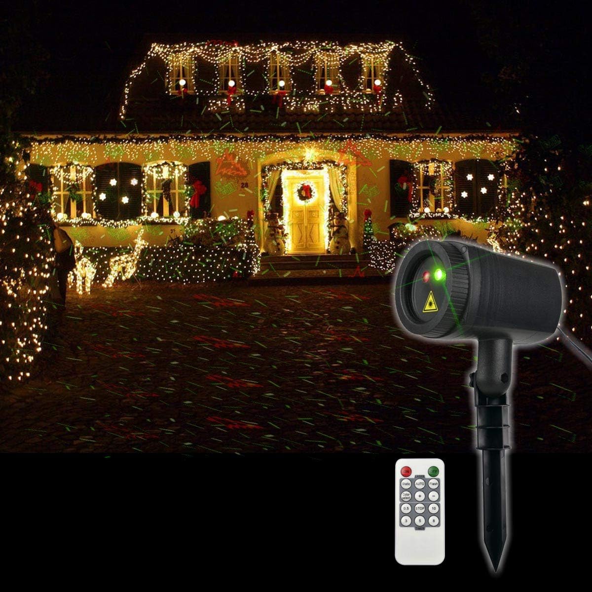Christmas Laser Lights, 12 Patterns in 1 Laser Light Indoor Outdoor