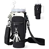 dabria Water Bottle Carrier Bag with Phone Pocket for Stanley 40/30 oz Tumbler Neoprene Water Bottle Holder Pouch with Adjustable Strap Bollus with Straw Cover for Stanley Cup Accessories