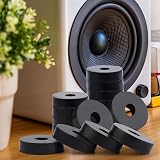 PEUTIER 16pcs Rubber Isolation Pads 1.5" OD 0.5" ID 0.4" Thick Vibration Damping view 4