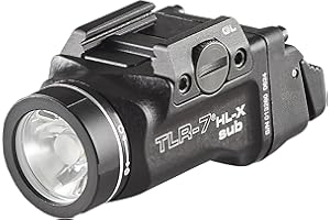 Streamlight 69503 TLR-7 HL-X sub USB 1000-Lumen 10000-Candela Rechargeable Rail-Mounted Weapon Light Exclusively for Glock 43X/48 MOS, 43X/48 Rail, Includes Switches and Key Kit, Black