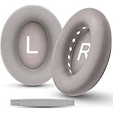 SILVIP Silicone Ear Pads for Bose QuietComfort Headphones, Replacement Earpads Cushions for QC45, QC SE, QC SC Headphones - Sustainable Value, Noise Isolation Foam, Added Thickness (Sandstone)
