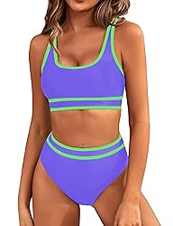 BMJL Women's High Waisted Bikini Sets Sporty Two