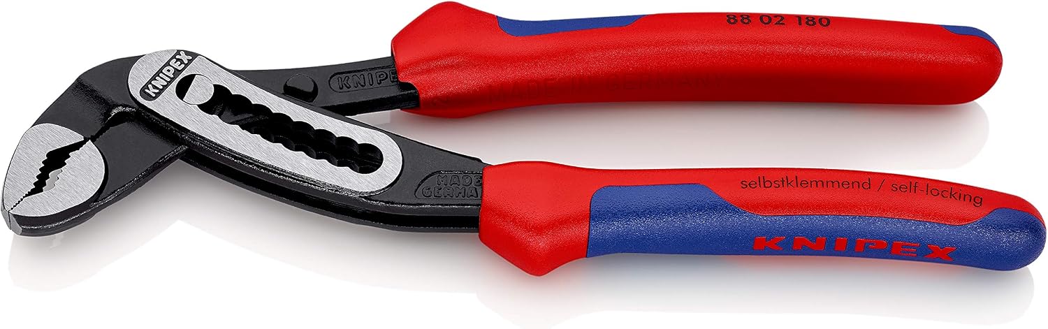 KNIPEX Alligator Water Pump Pliers (180 mm) 88 02 180, Silver