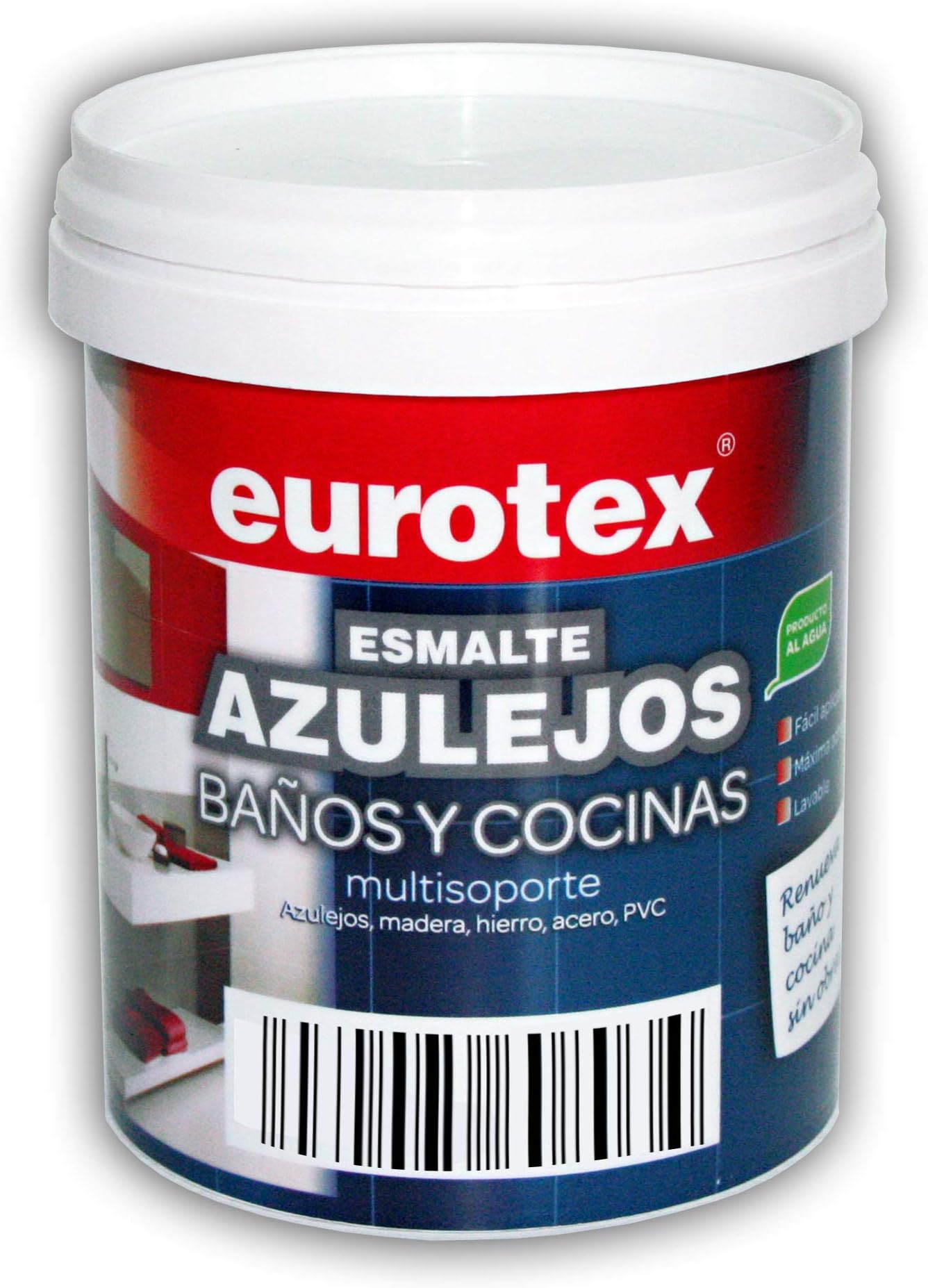 Eurotex Matt Tile Paint for Bathrooms and Kitchens Multi-Support โ 750 ml โ (Matt White)
