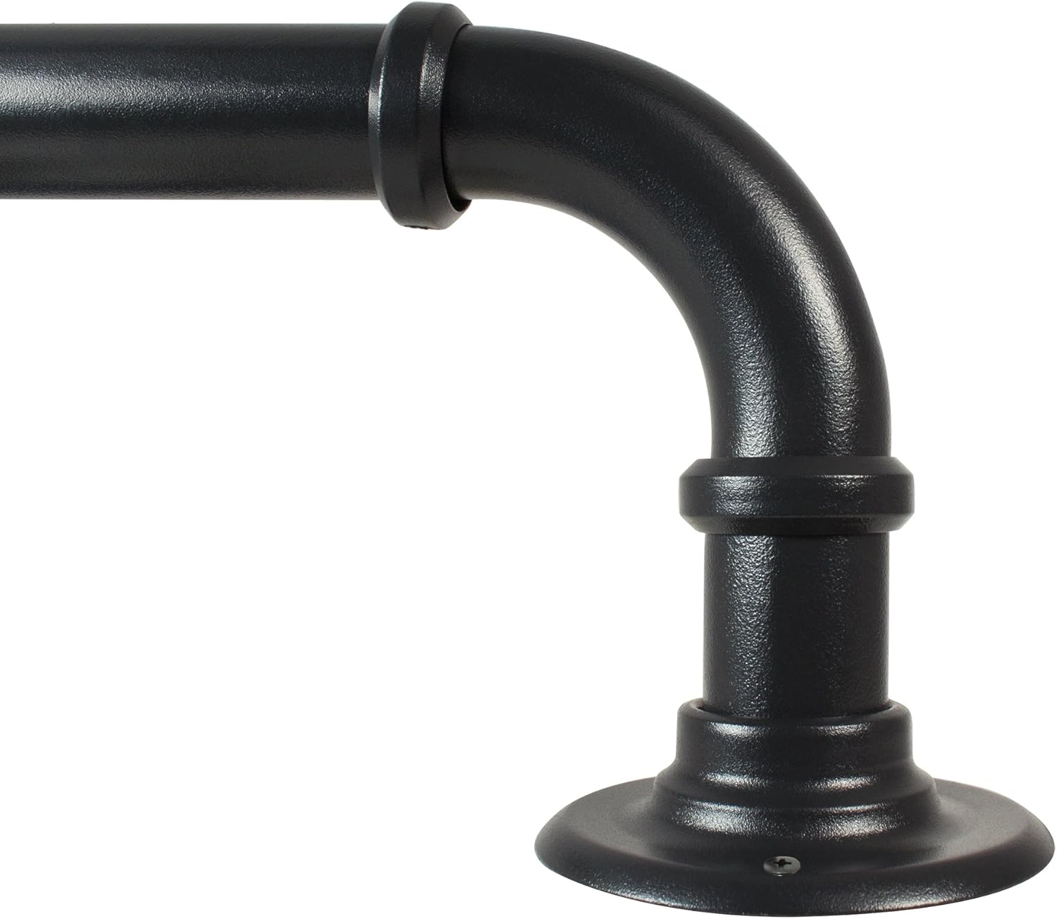 Decopolitan Room Darkening 1" Telescoping Single Rod Set, 36-72", Black: Home & Kitchen