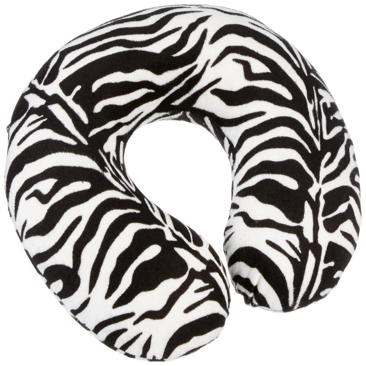 Memory Foam Moulded Pressure Relief Neck Cushion Comfort and Posture, Ideal for Travel Supports the Head, Neck and Chin when Sleeping use for Plane, Train or Car Journeys Travel Pillow Zebra Design