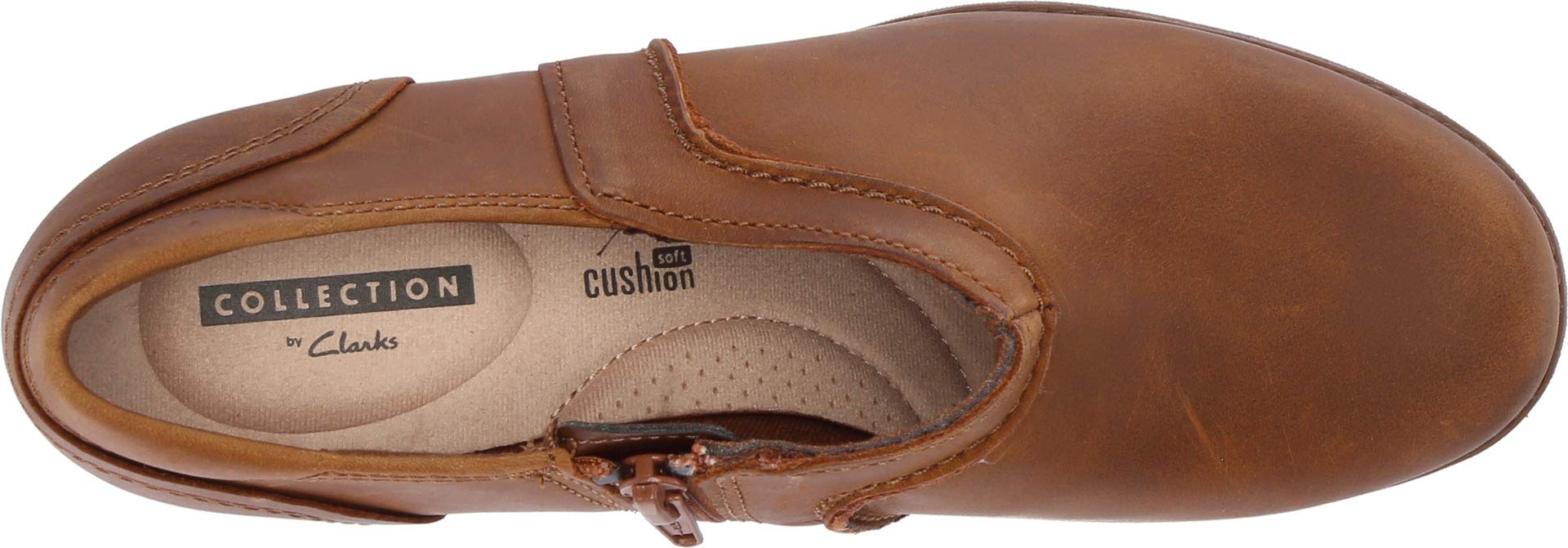 Clarks Women's Sashlin Aleta Fashion Boot, Dark tan Leather, 090 W US - Image 3