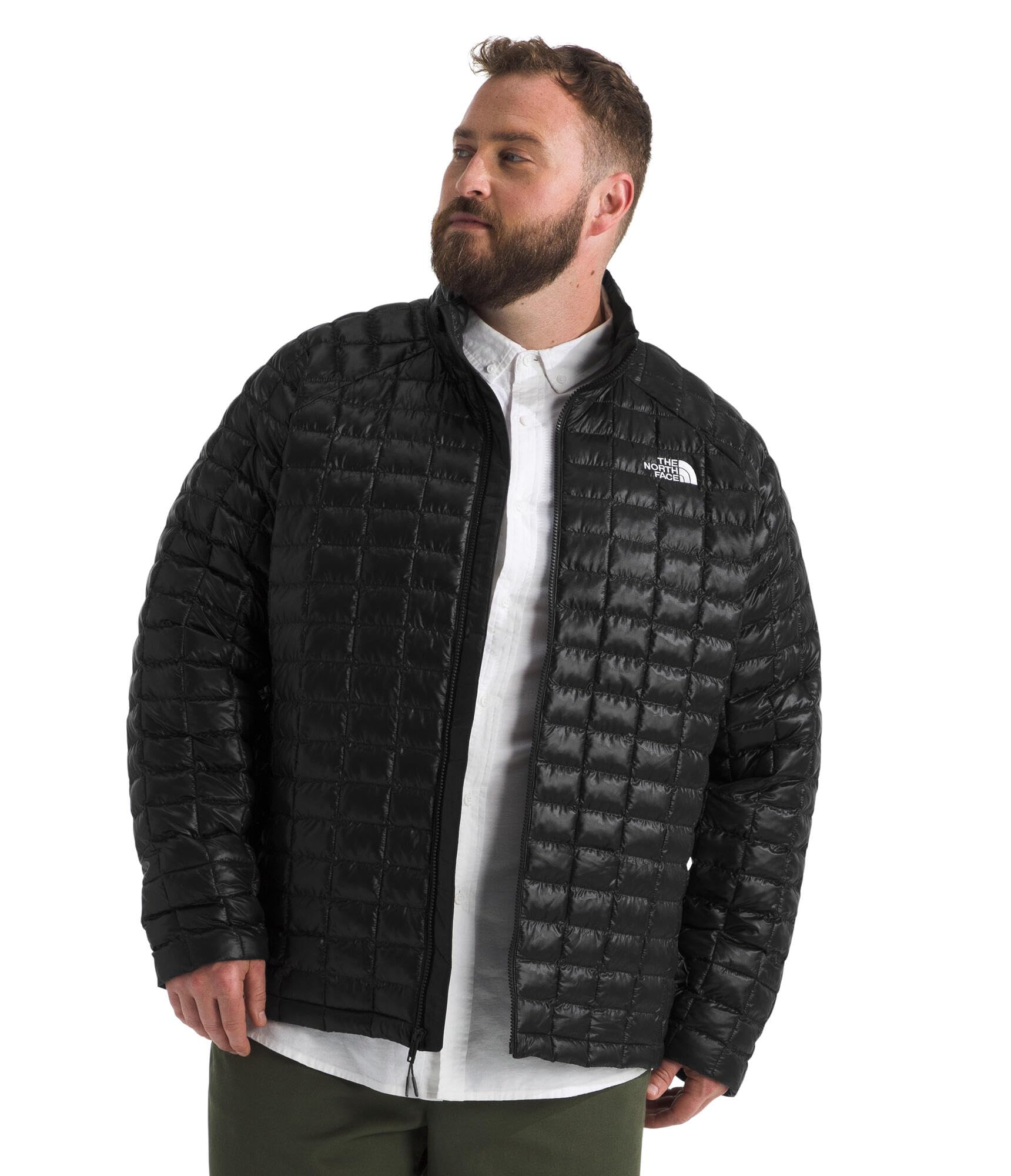 The North Face Men’s ThermoBall Insulated Jacket (Standard & Big Size) – Wind & Water Resistant, Secure Zip Pockets, TNF Black, 2X Big