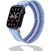 Sonix Knit Watch Band Compatible with Apple Watch | Stretch Ribbed Knit, Stylish, Sporty | 41mm/40mm/38mm, Series 9/8/7/6/5/4/3/2/1/SE | Varsity Blue