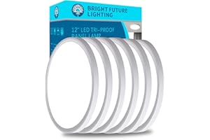 6pack 12 Inch Led Flush Mount Ceiling Light, 24w Led Ceiling Light, 3000k/4000k/6000k Selectable 2520lm, Super Slim Led Light