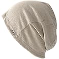 CHARM Mens Summer Linen Beanie - Slouchy Lightweight Knit Hat Slouch Cap Casualbox