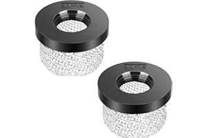 BERUTH Stainless Steel Mesh Aerator Screen Strainer - Compatible with Livewell Pump, Fits ¾ Inch - 14 Female Thread - Enhancing Filtering and Aeration（2Pcs）