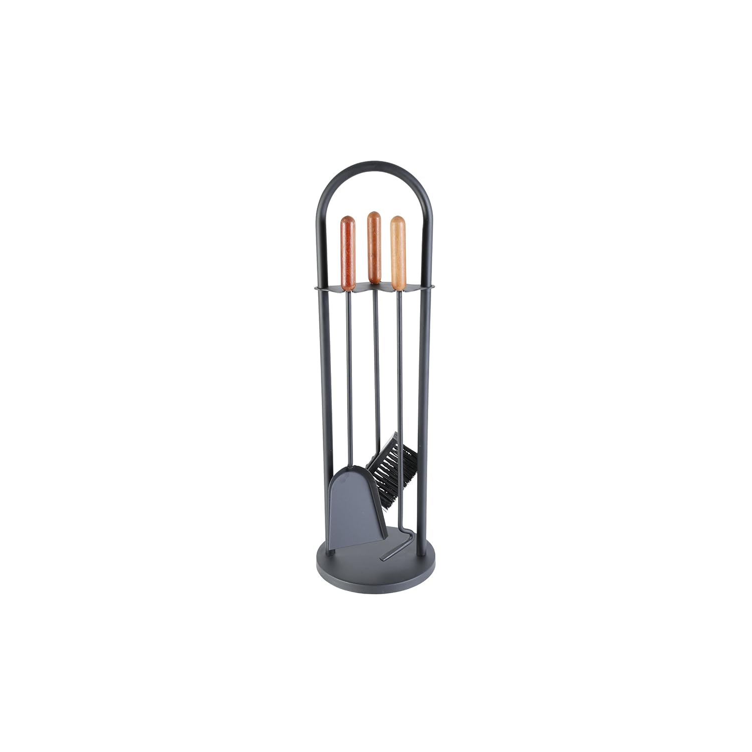 KaminoFlam 337199 3 Piece Modern Fire Companion Set, Black, 24 x 10 x