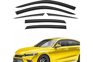 AEROGUYS Extra Durable Window Deflectors Tape-On Window Visors Rain Guards Fit for Honda Civic 2022-2025 Sedan, Sun Visors, Wind VentVisors, Window Vent Shades, Exterior Car Accessories - 6 pcs. AG0471