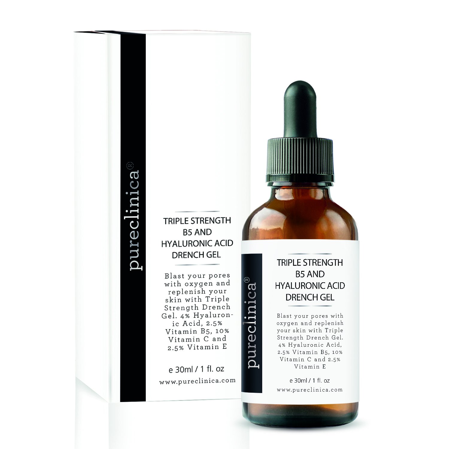 Triple Strength B5 (6.5%) and Hyaluronic Acid (4%) Drench Gel (w/Vit C 10% and E 2.5%) - 30ml / 1 fl oz