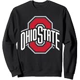 Ohio State Buckeyes Icon Logo Black Officially Licensed Sweatshirt, Long Sleeve