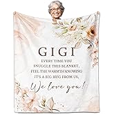 NANISKA Gigi Gifts for Grandma, Gigi Blanket 60" x 50", Gigi' Gifts for Mothers Day, Gigi' Birthday Gift, Gigi's Gift from Grandchildren, Gigi's Gift' Ideas for Christmas