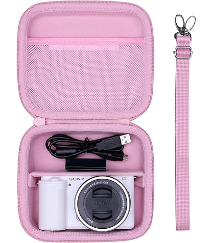 Funda De Silicona Para Cámara Sony A6100 A6300 A6400 | Protección Anti Golpes Y Polvo | Color Rosa