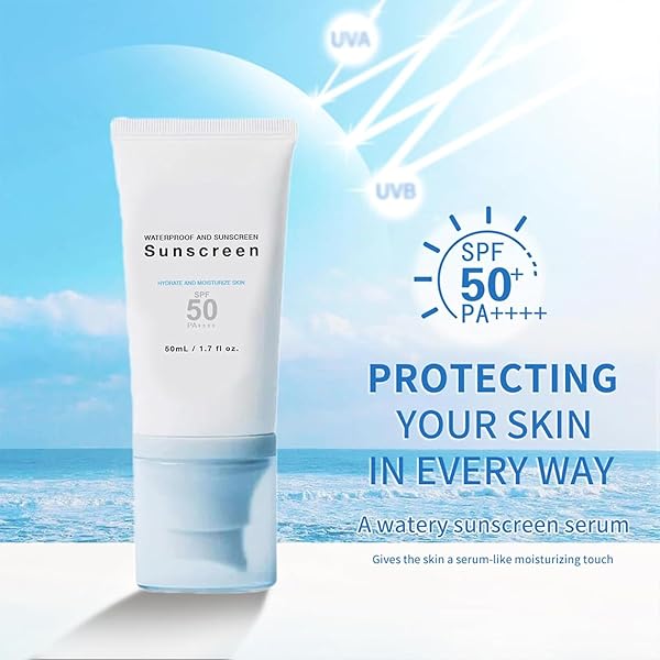 SUNSCREEN CALMING MOISTURE DAILY SUNSCREEN SPF 50+ PA++++ CLEAR WATER-FIT SUN SERUM SUNSCREEN KOREAN SKINCARE, NO WHITE CAST, DAILY CLEAN BEAUTY (1PC)